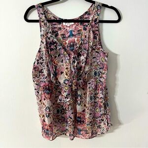 Eliot Silk Floral Tank Top Size Small. Lightweight and beautiful